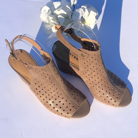🛑🛑SOLD🛑🛑Lucky Brand Peep Toe Wedges - Picture 7 of 8